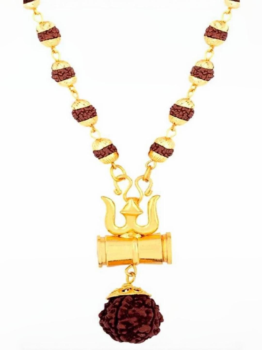 Divine souvenirs Unisex Rudraksh Beaded Minimal Necklace-picture-56