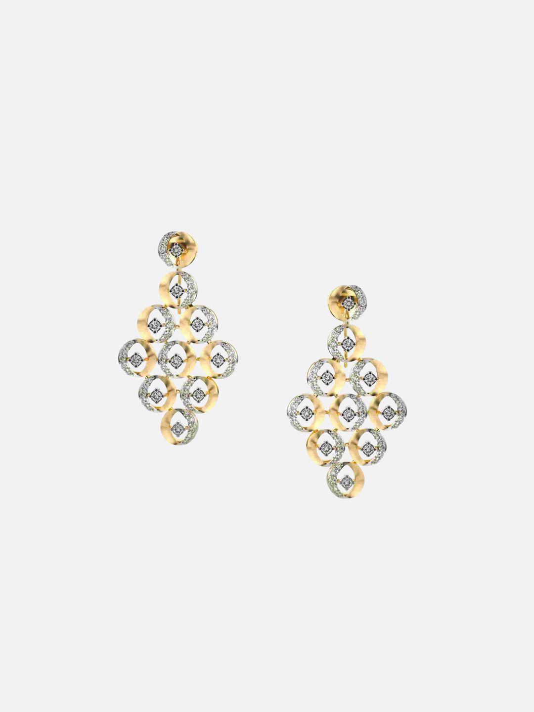 VALANOVA 18K Yellow Gold 1.32 Ct Lab Grown Diamond Earrings-image-41
