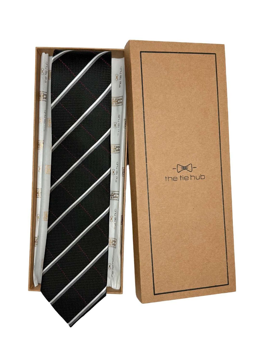 The Tie Hub Men Striped Broad Tie-picture-20