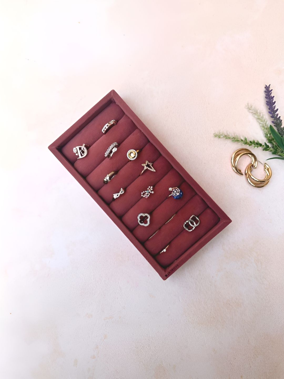 La Trove Maroon Reusable Jewellery Organiser-picture-25
