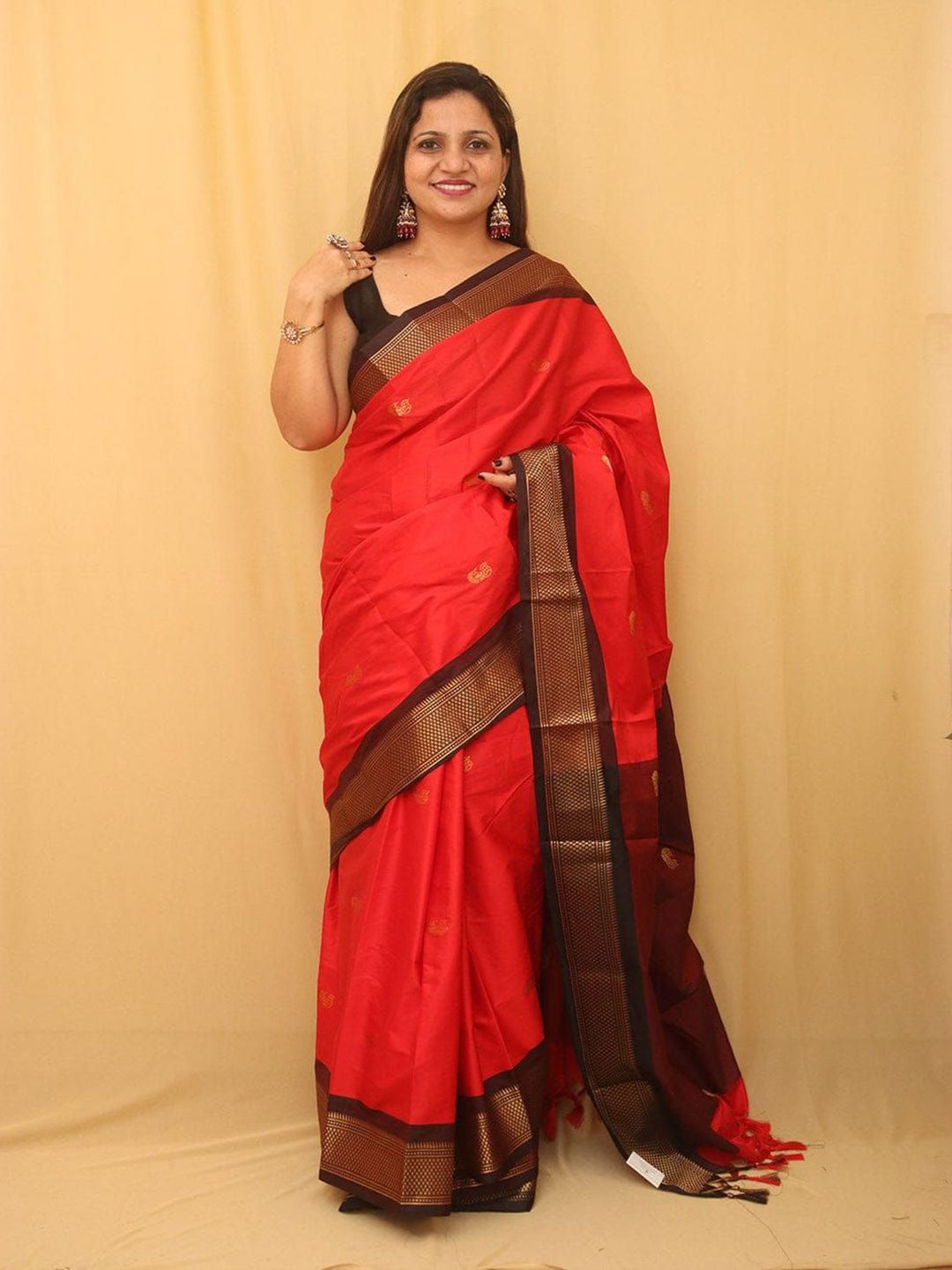 A S CREATION Embroidered Pure Silk Kanjeevaram Saree-picture-38