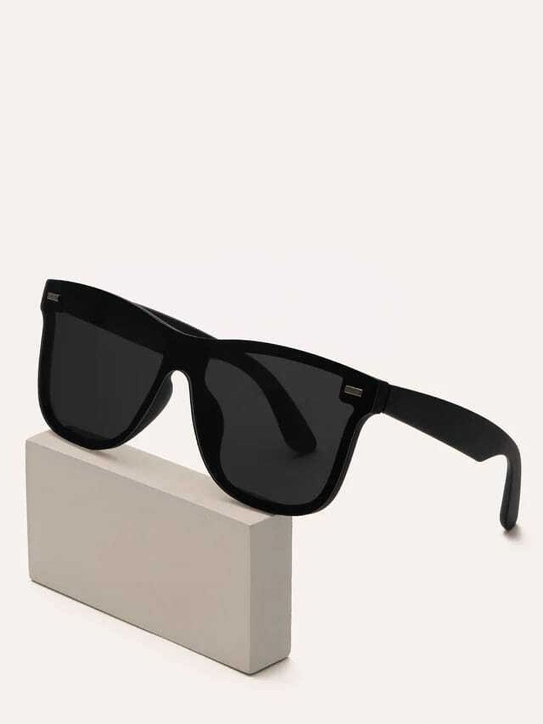 LEGEND EYEWEAR Unisex Black Lens & Black Square Sunglasses SGLH8Y8G5YTBCFT6-picture-28