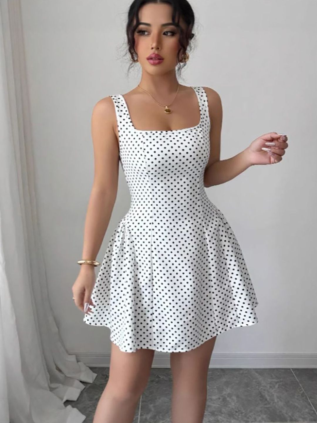 StyleCast x Revolte Women Polka Dot Print Sheath Dress-picture-13