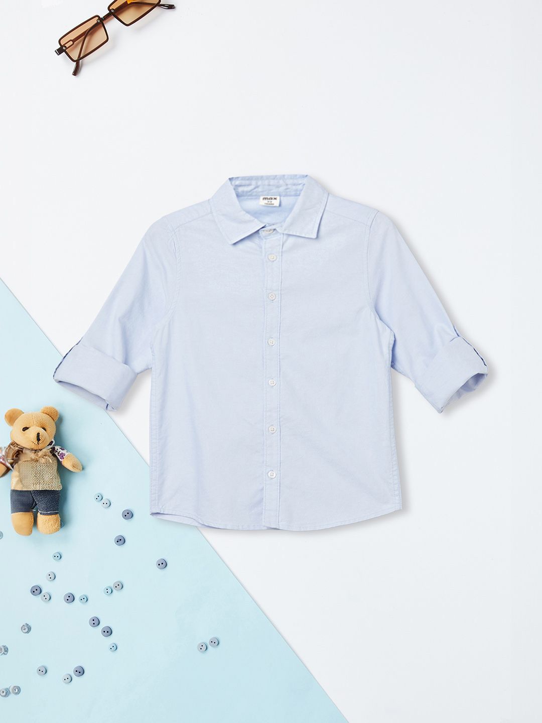 max Boys Micro Checks Checked Casual Shirt-picture-21