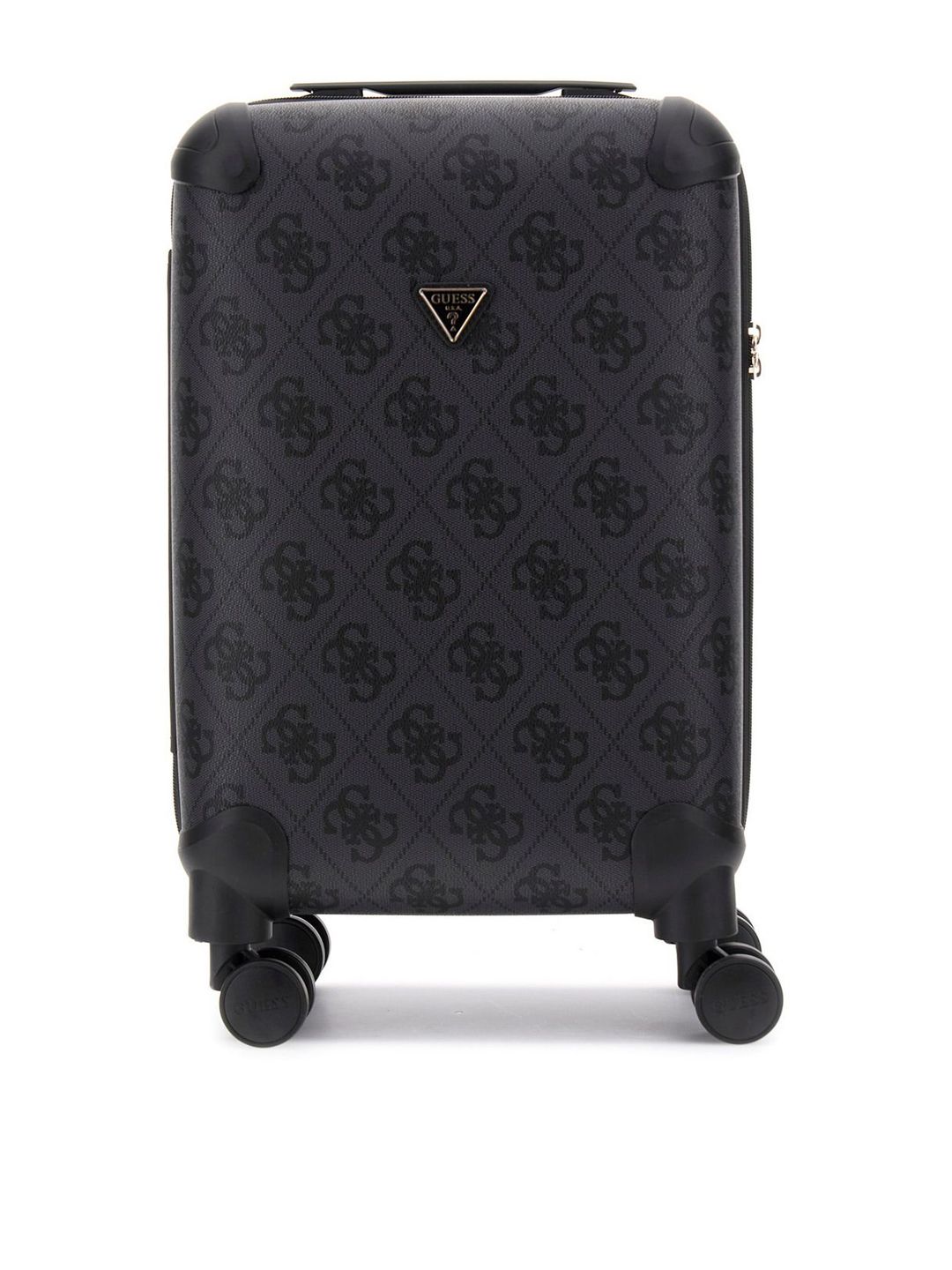 GUESS Coal Logo Berta Printed Hard-Sided Water-Resistant Cabin Trolley Bag-image-17