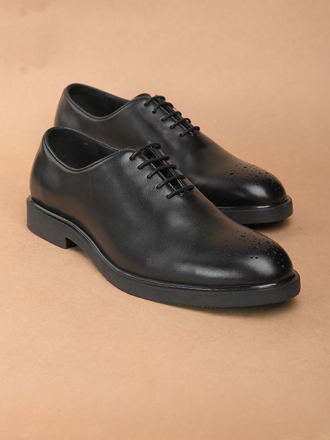 The Brown Hide Men Formal Leather Oxfords