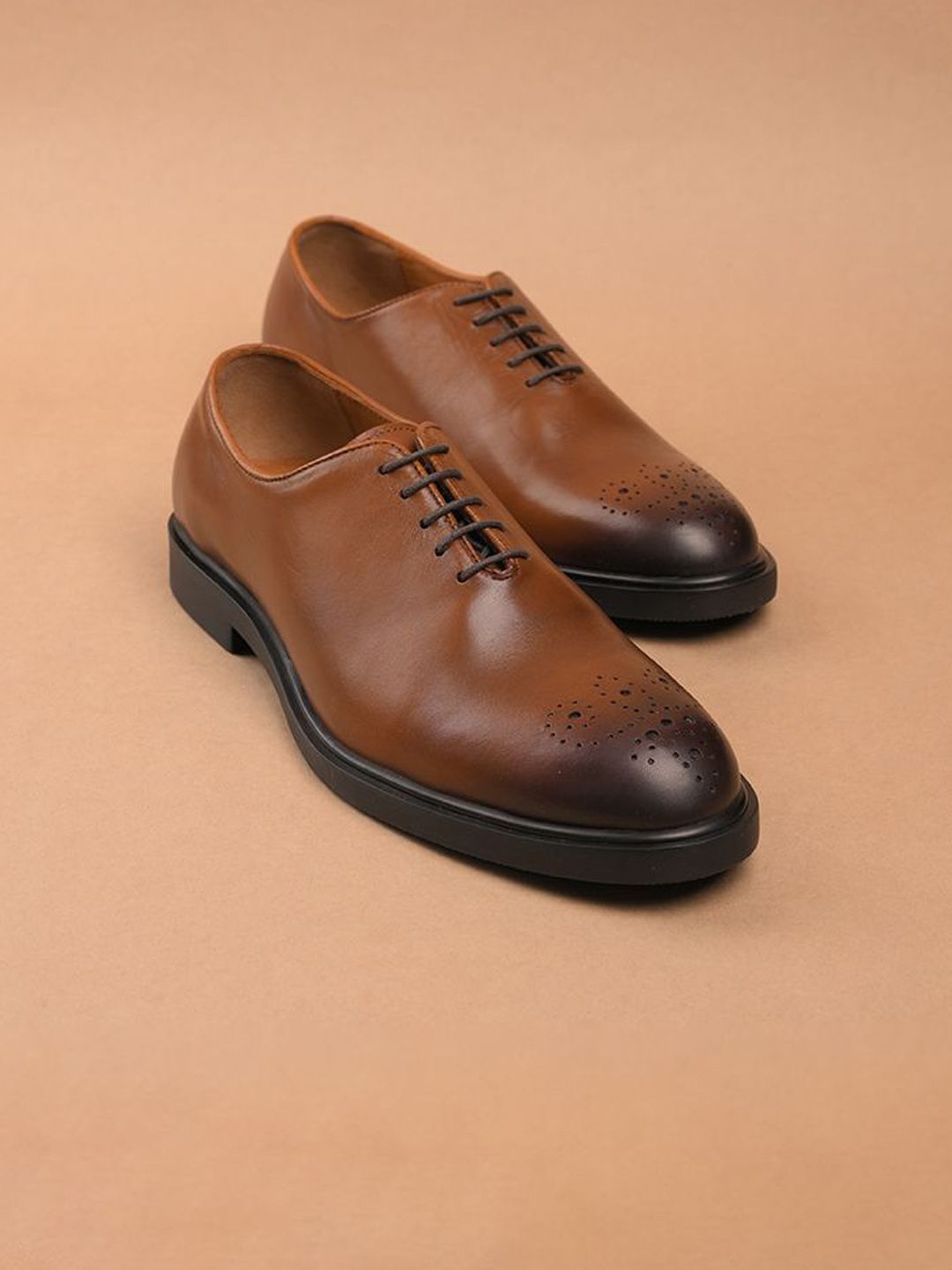 The Brown Hide Men Formal Leather Oxfords