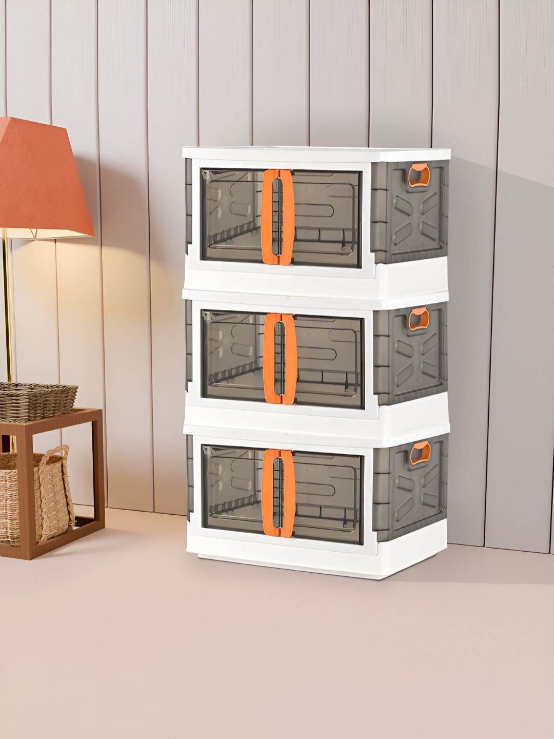 RUBOXA White & Black Textured 3 Units Multi-Utility Organisers-picture-10