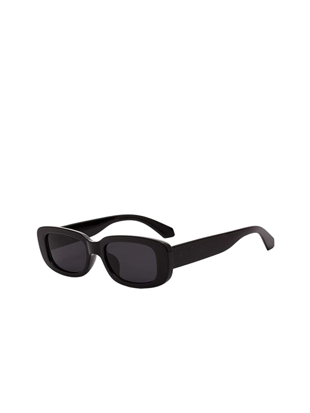 LEGEND EYEWEAR Unisex Black Lens & Black Rectangle Sunglasses-picture-13