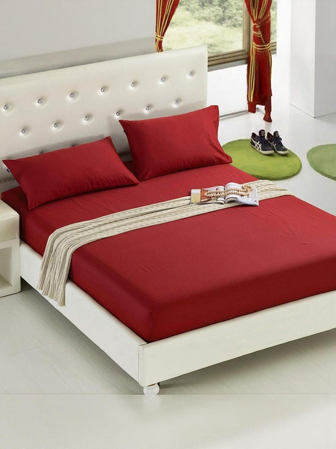 AGS ACTIVE Red Double Bed - King Bed Covers-picture-5