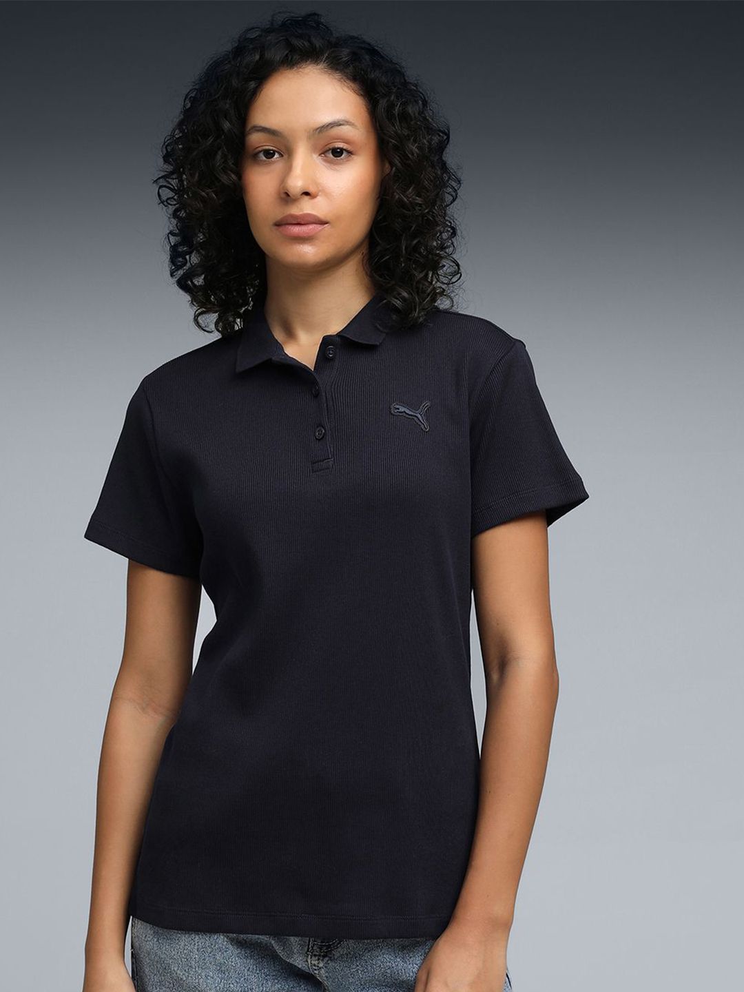 Puma Premium Essentials Elevted Rib Polo Cotton T-shirt-picture-30