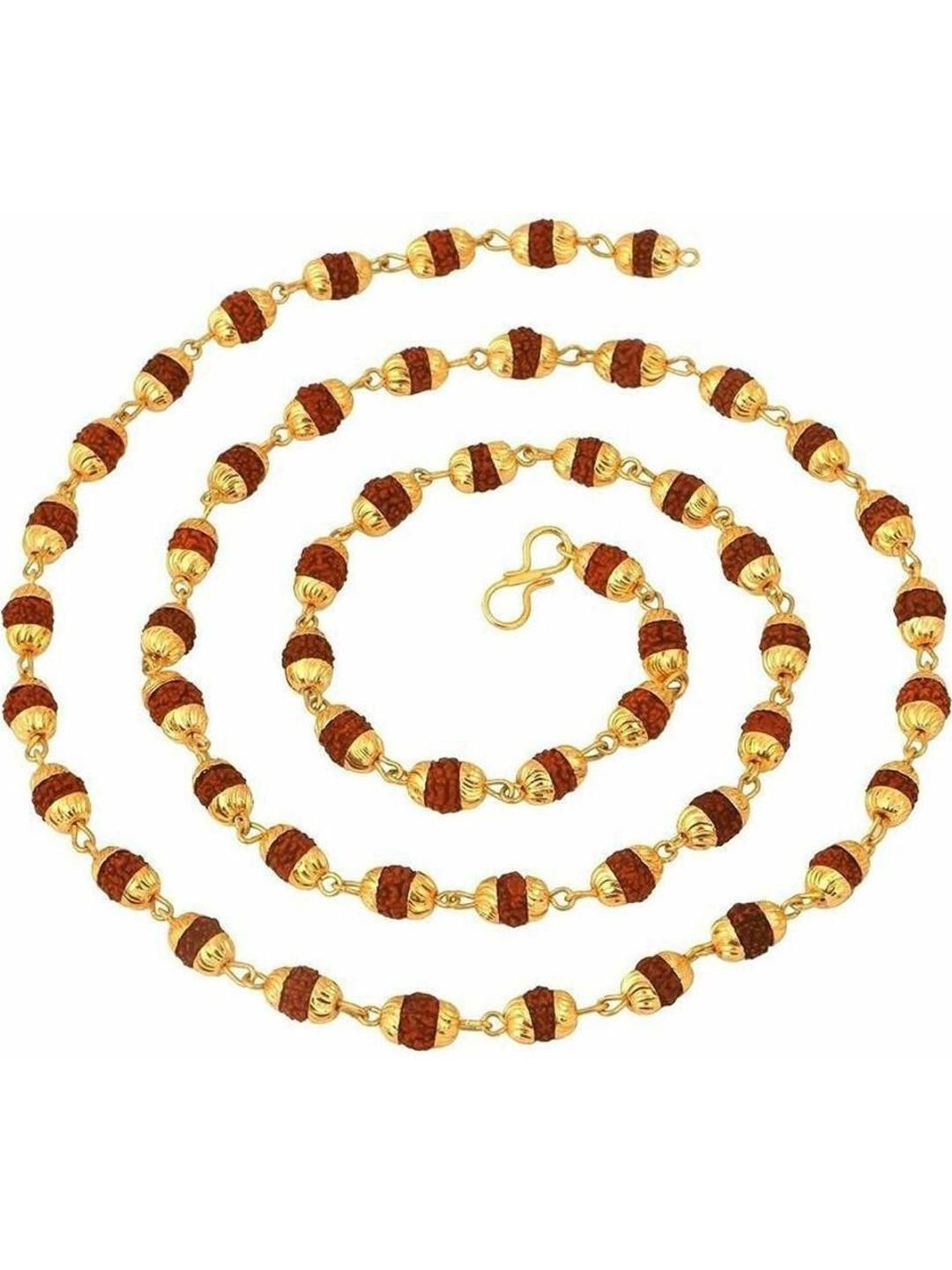 Divine souvenirs Unisex Rudraksh Beaded Minimal Necklace-picture-36