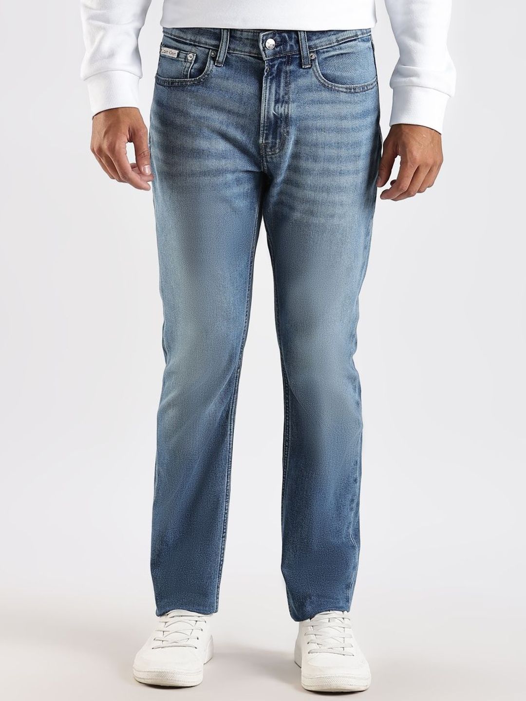 Calvin Klein Jeans Men Slim Fit Mid-Rise Light Fade Jeans-picture-13