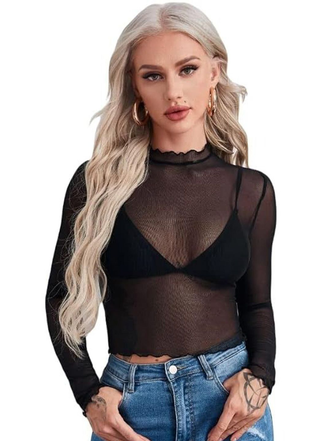 clobug Long Sleeves Regular Crop Top-image-36