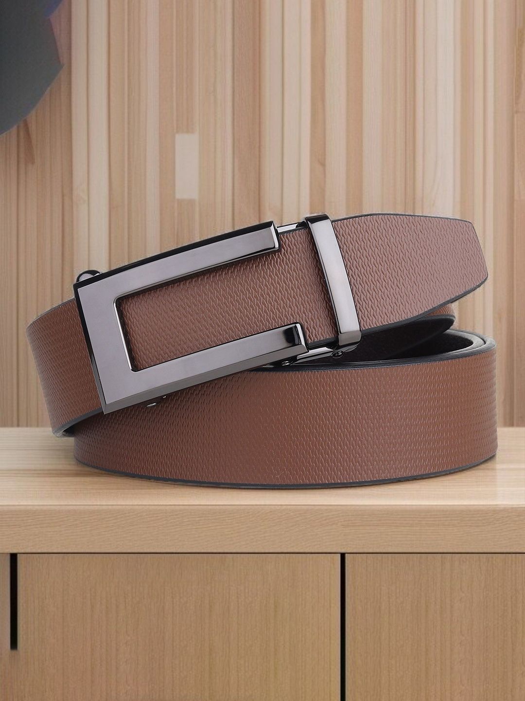 Provogue Men Textured Leather Formal Belt-picture-40