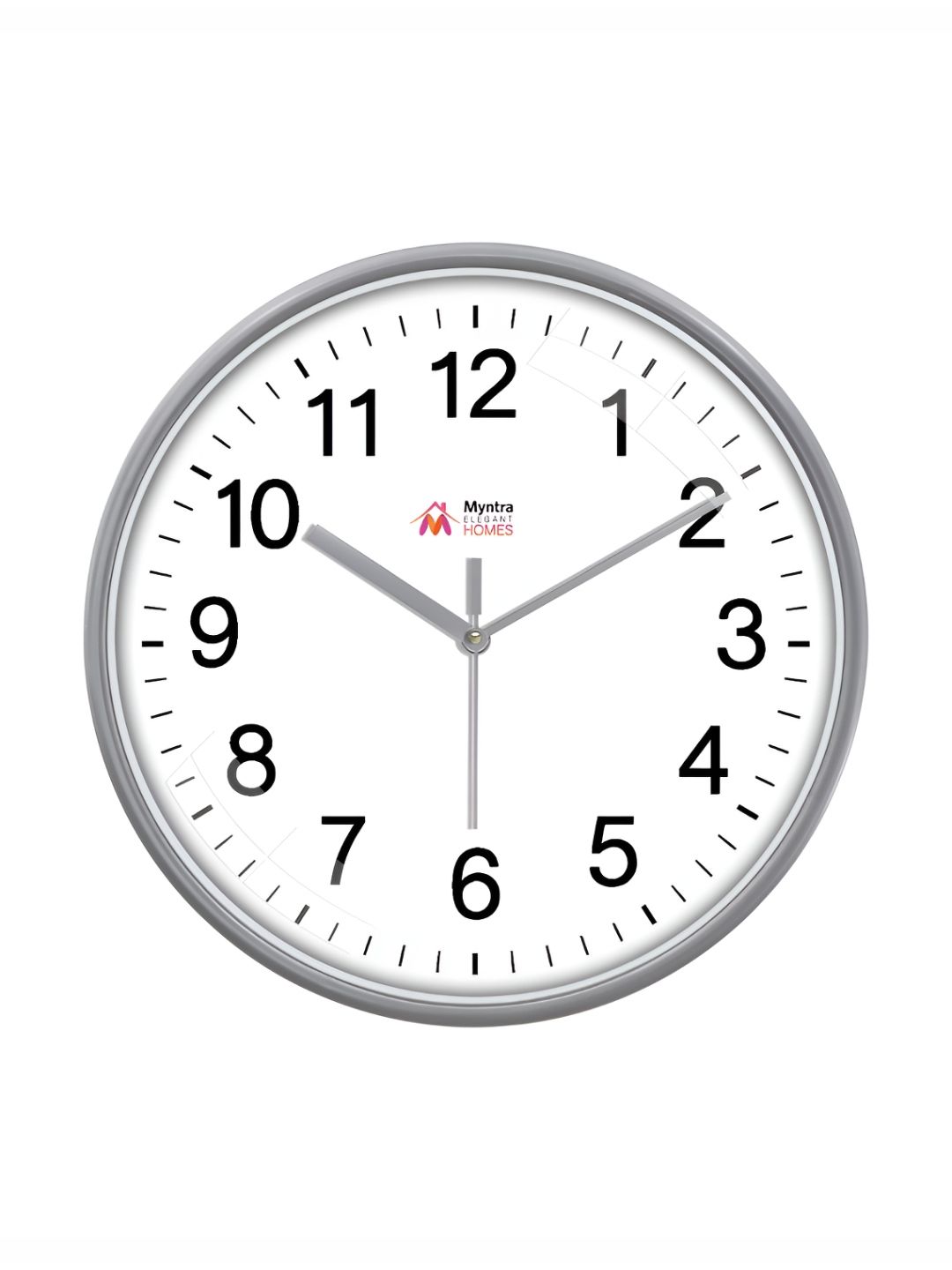 Myntra Elegant Homes Black & White Printed Silent Analogue Contemporary Wall Clock-picture-21