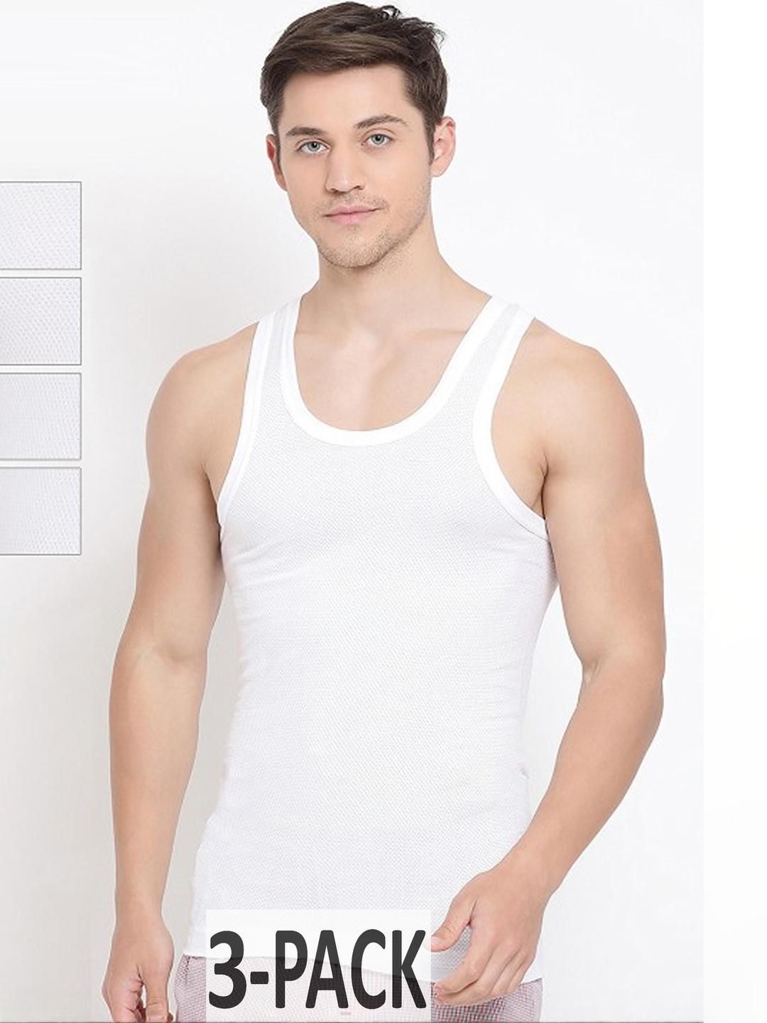 CAVENDERS Pack of 3 Cotton Innerwear Vests-picture-23
