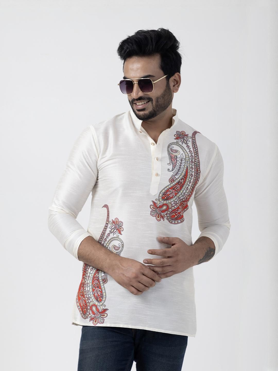 PulseIQ Men Off White Kurtas-picture-38
