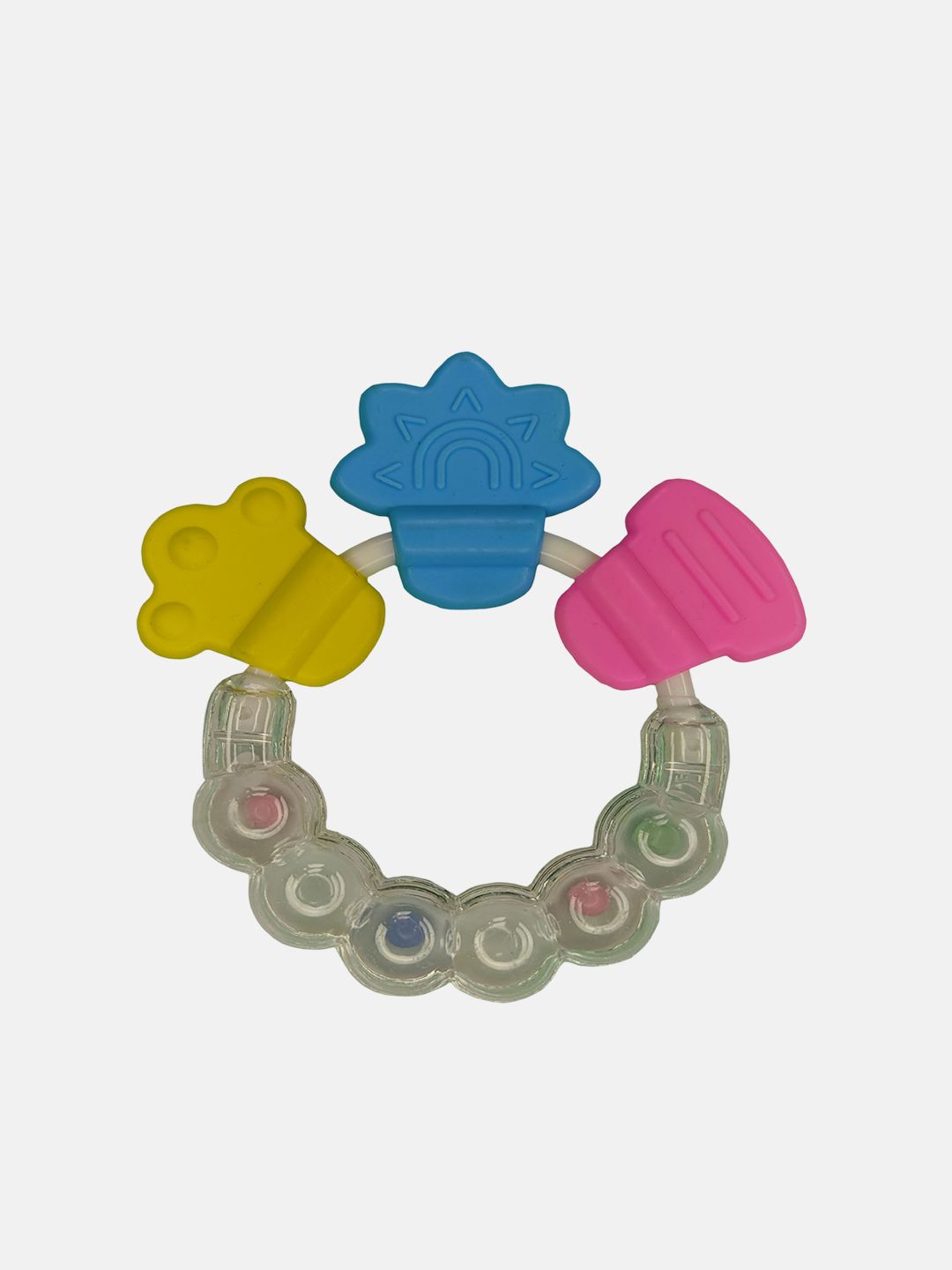 Kritiu Baby Rattle Silicone Teether - White-picture-28