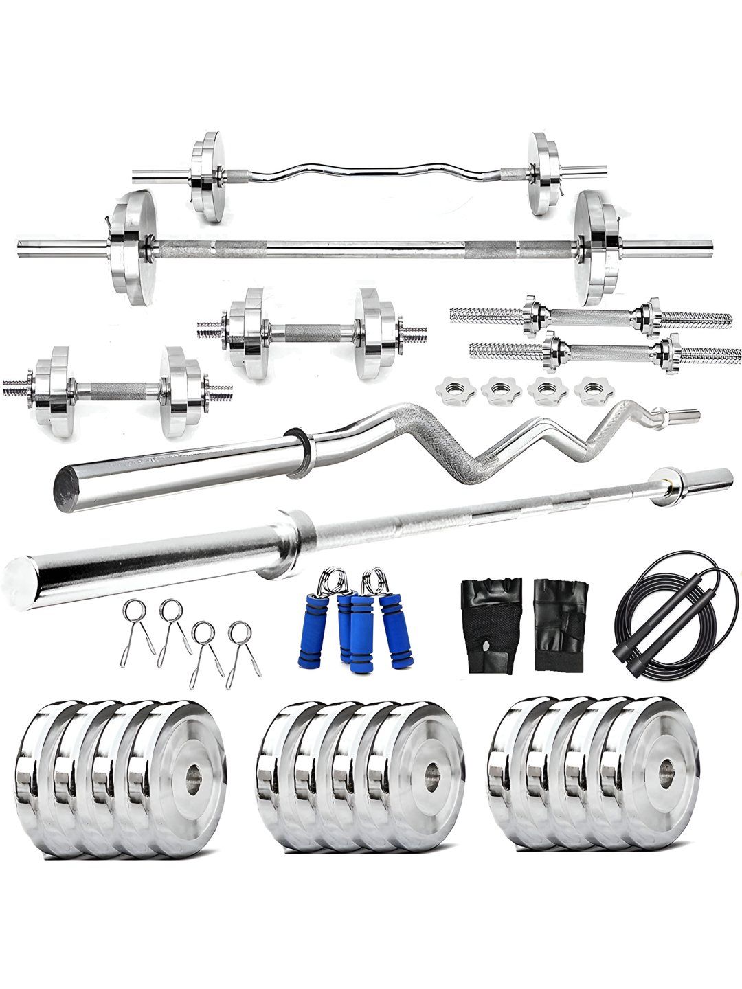 YMD Set Of 33 Rods & Plates Home Gym Combo-picture-55