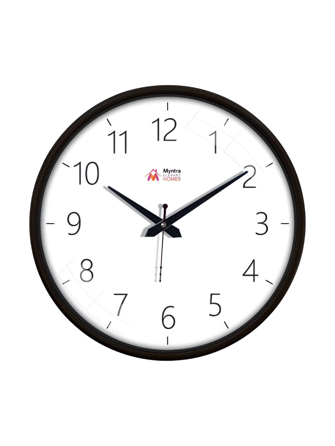 Myntra Elegant Homes Black & White Printed Silent Analogue Contemporary Wall Clock-picture-22
