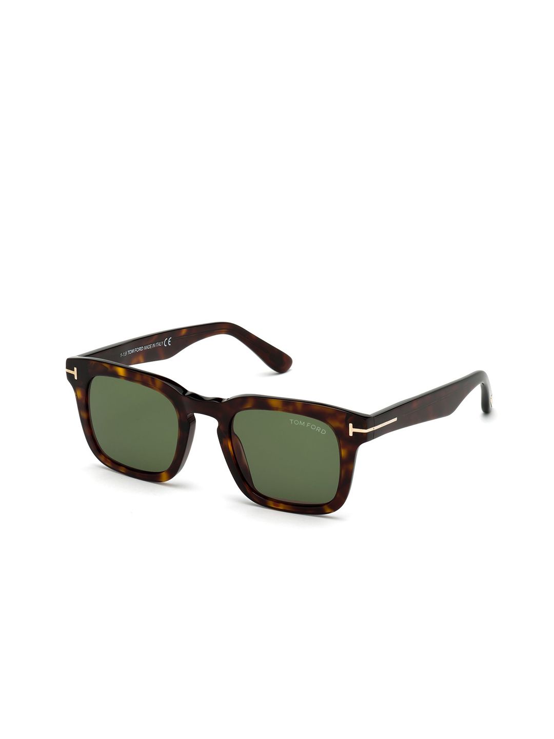 Tom Ford Men Green Lens & Brown Square Sunglasses FT0751 50 52N-image-4