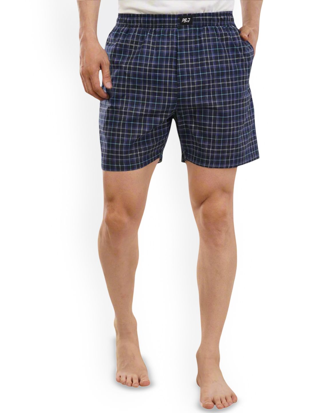 PB & J Checked Cotton Mid-Rise Boxer MBX-BC-S-image-9