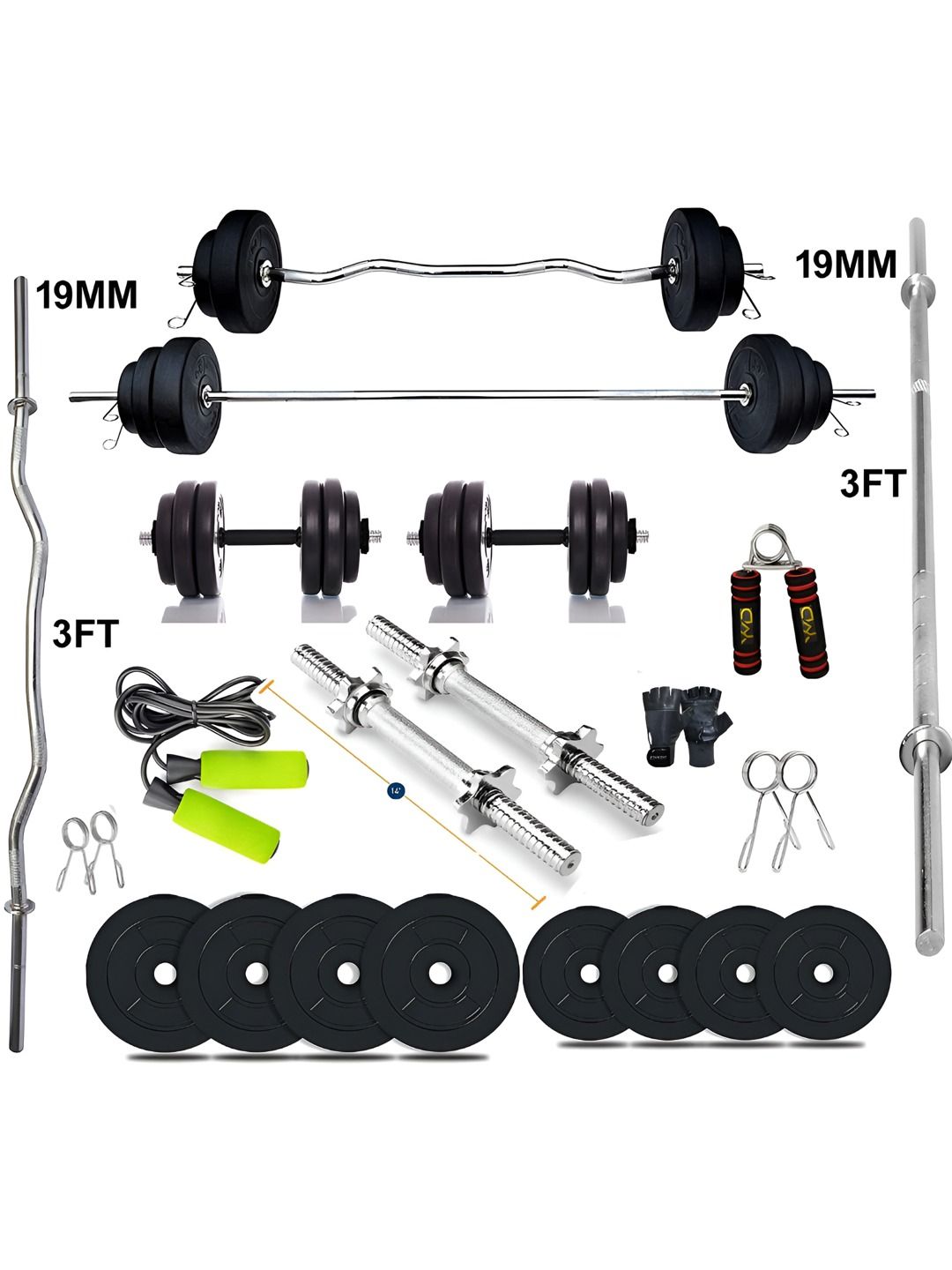 YMD Set Of 17 Home Gym Combo-image-24