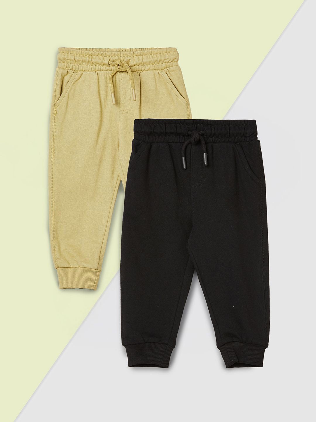 max Infant Boys Pack Of 2 Pure Cotton Mid-Rise Joggers-image-35