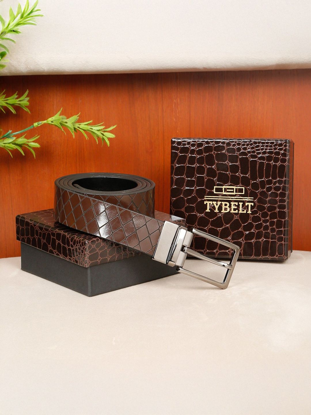 TYBELT Men Textured Leather Reversible Belt-picture-17