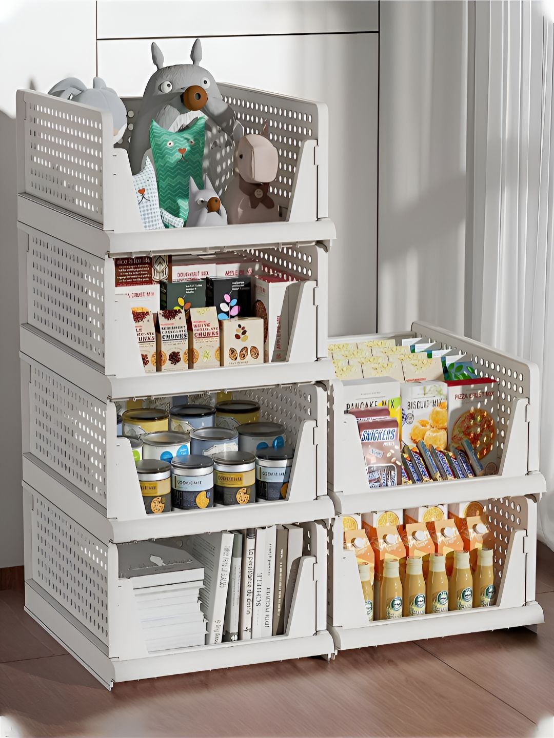 RUBOXA White Set of 6 Regular Multi-Utility Organisers-picture-12