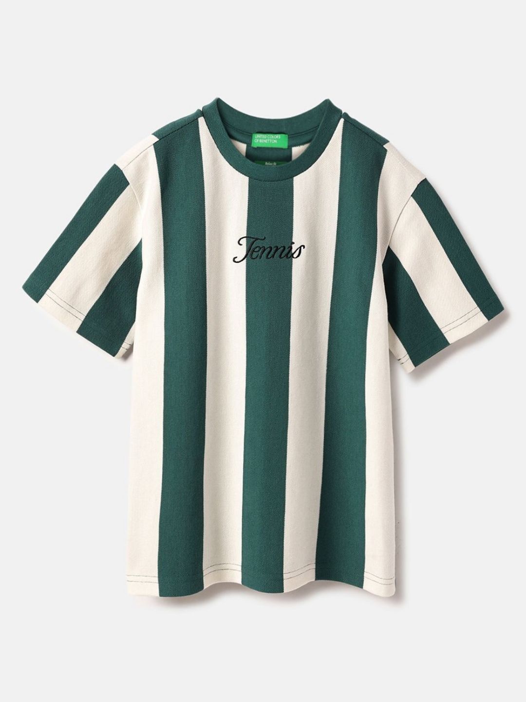United Colors of Benetton Boys Striped Round Neck Cotton T-shirt-picture-55