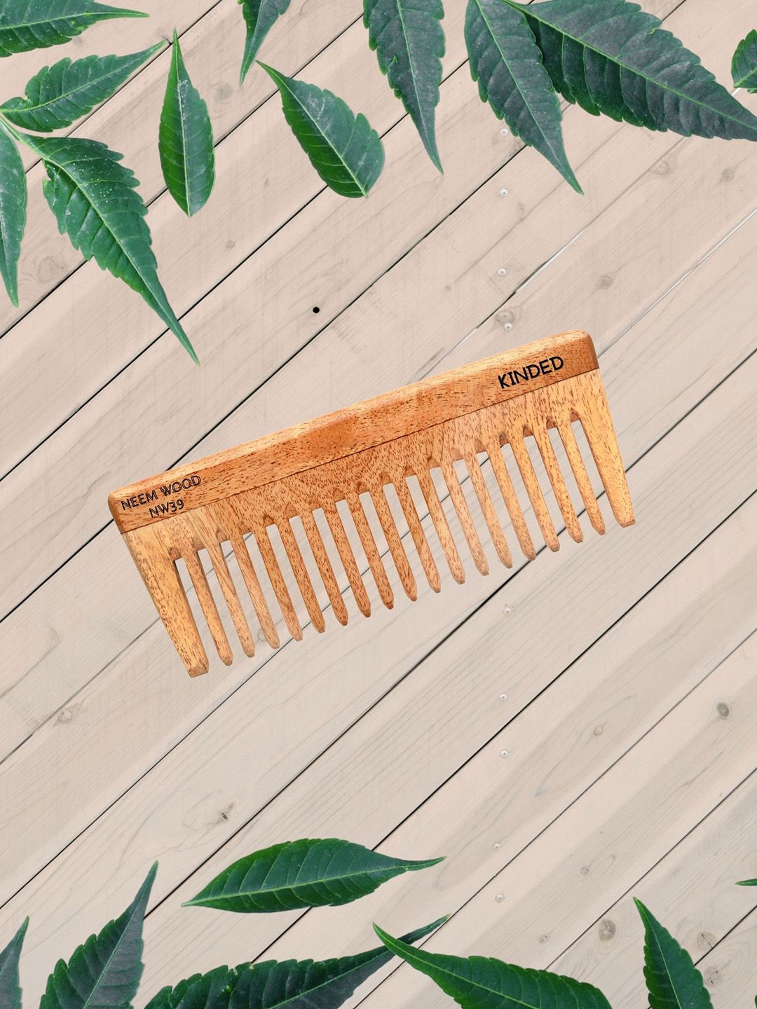 KINDED Neem Wide Tooth Wooden Hair Comb-picture-32
