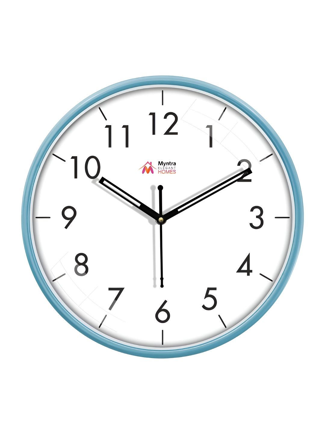 Myntra Elegant Homes Blue & White Printed Silent Analogue Contemporary Wall Clock-picture-18