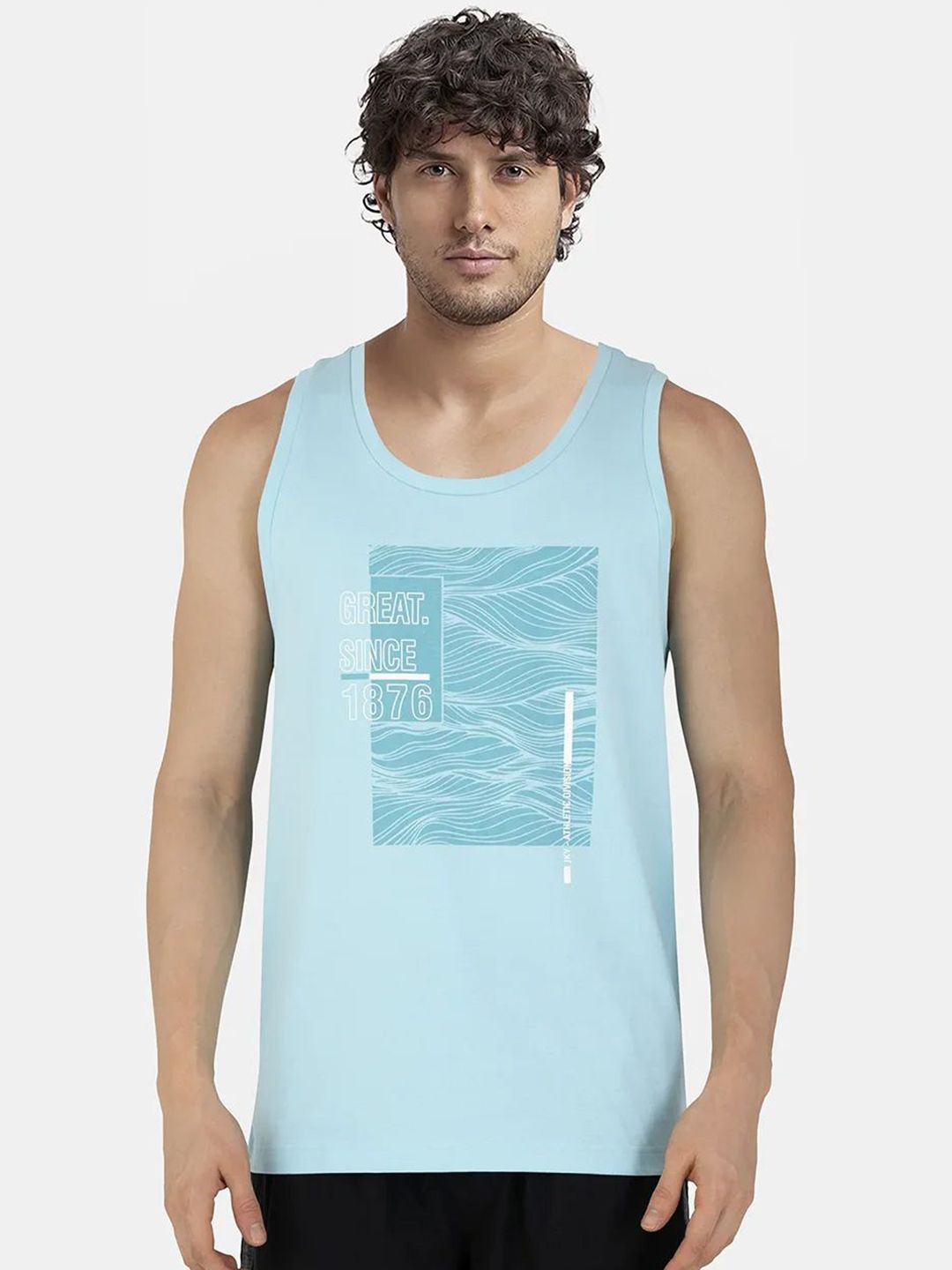 Jockey Super Combed Cotton Rich Graphic Printed Tank Top - 9928-picture-36