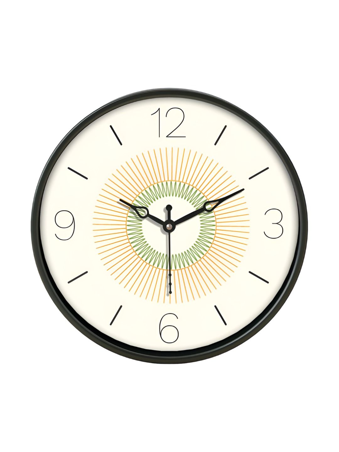 Aura White & Black Printed Traditional Wall Clock-picture-54