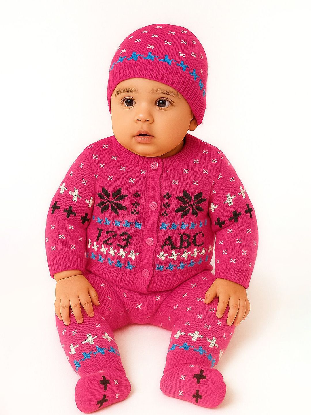 PARYAG Boys Alphanumeric Printed Woollen Cardigan-picture-20