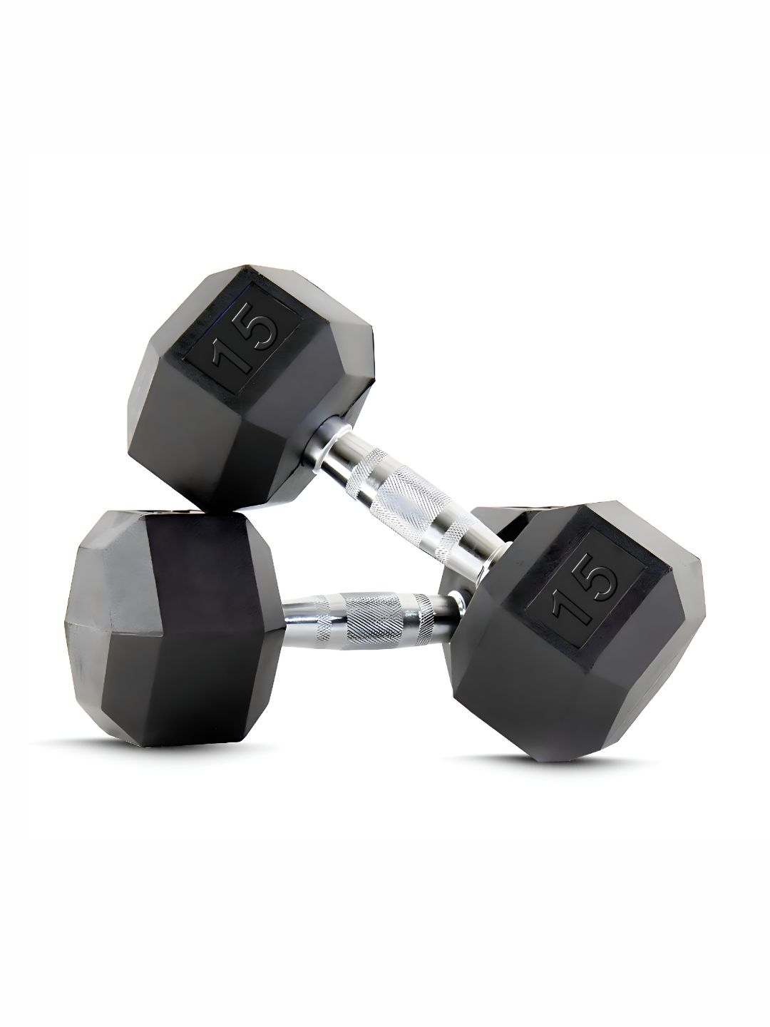 ADRENEX Set Of 2 Hexagon Fixed Weight Dumbbell - 15 kg Each-image-45