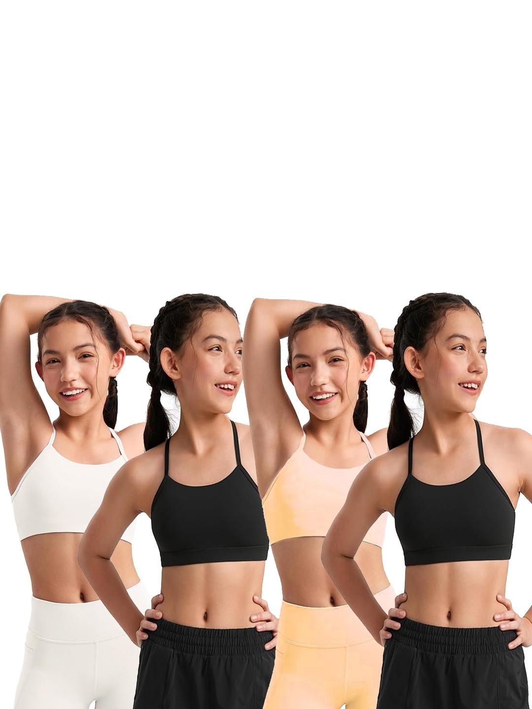 BRAAFEE Girls Pack of 4 Full Coverage Bra-picture-34