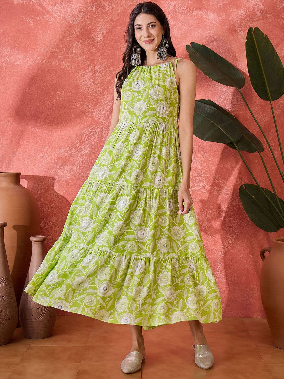 Stylum Women Floral Print Fit & Flare Maxi Dress