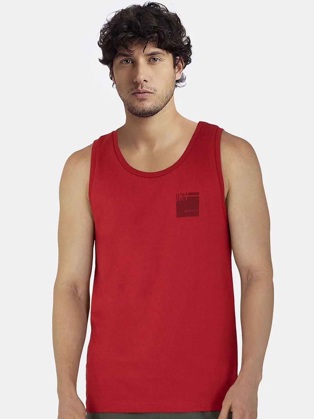 Jockey Super Combed Cotton Rich Graphic Printed Tank Top - 9928-picture-43