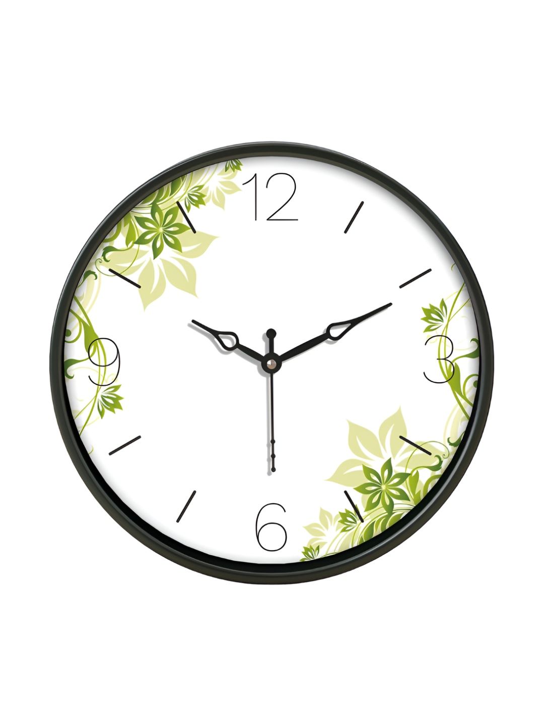 Aura White & Green Printed Traditional Wall Clock-picture-15