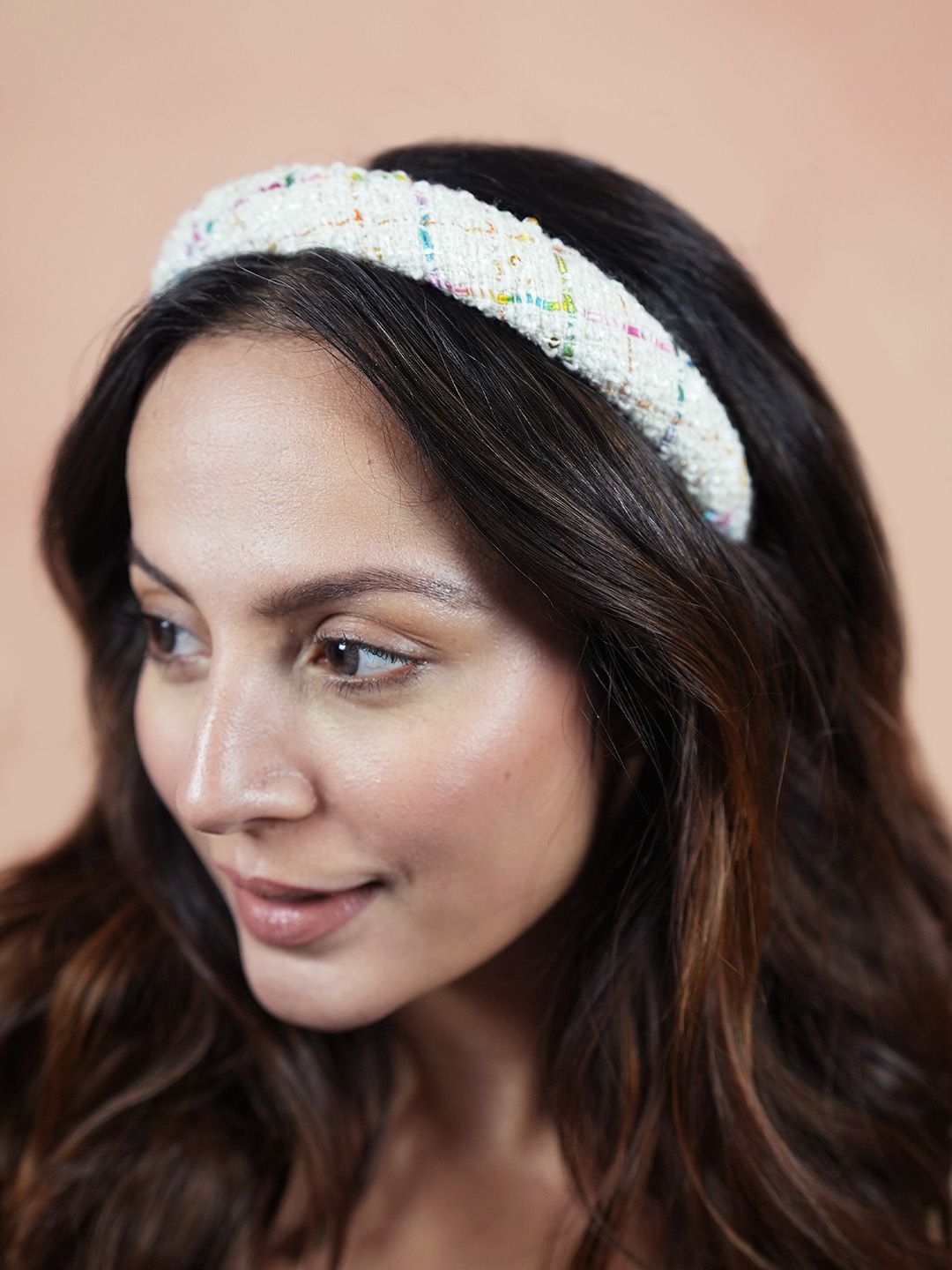 Hair Drama Co. Women Tweed Puff Headband Hair Hoops Statement Hairbands-image-39