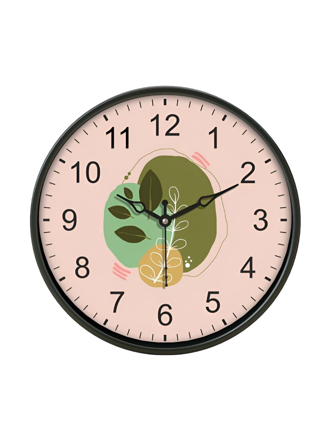 Aura Beige & Green Printed Traditional Wall Clock-image-36
