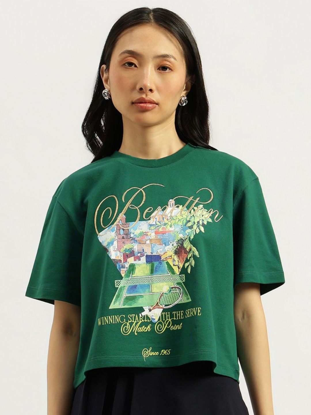 United Colors of Benetton Graphic Printed Round Neck T-shirt-picture-41