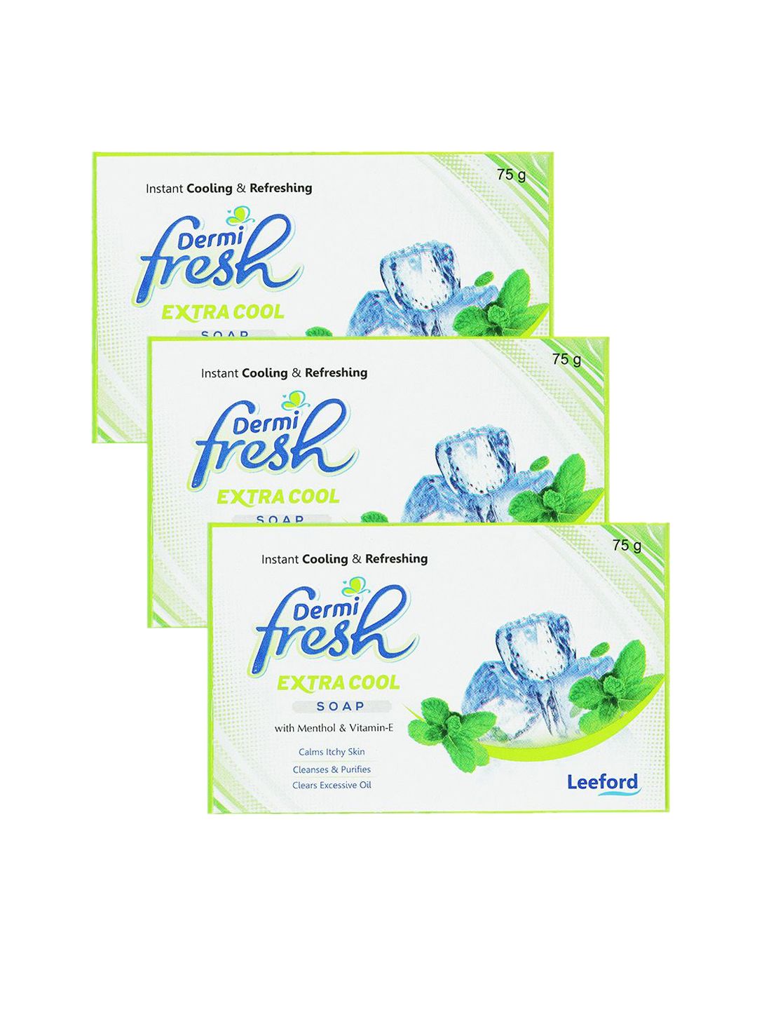 DERMIFRESH Set Of 3 Extra Cool Soap With Vitamin E - 75 g Each-picture-43