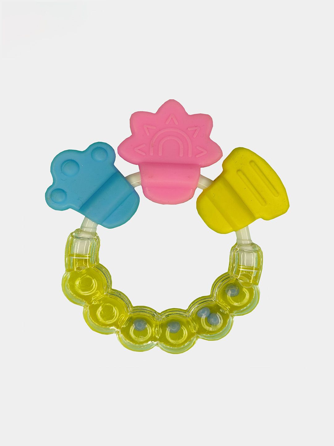 Kritiu Baby Rattle Silicone Teether - Yellow-picture-37