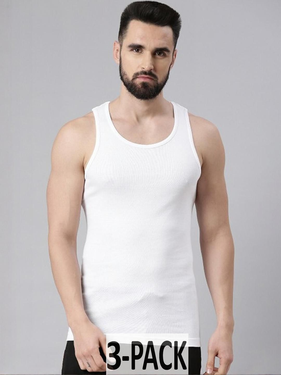 CAVENDERS Men Pack of 3 Cotton Innerwear Vests-picture-21