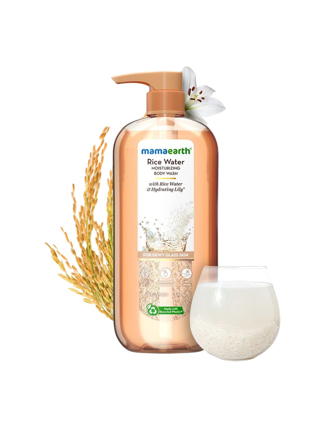 Mamaearth Rice Water Moisturizing Body Wash With Niacinamide - 500 ml