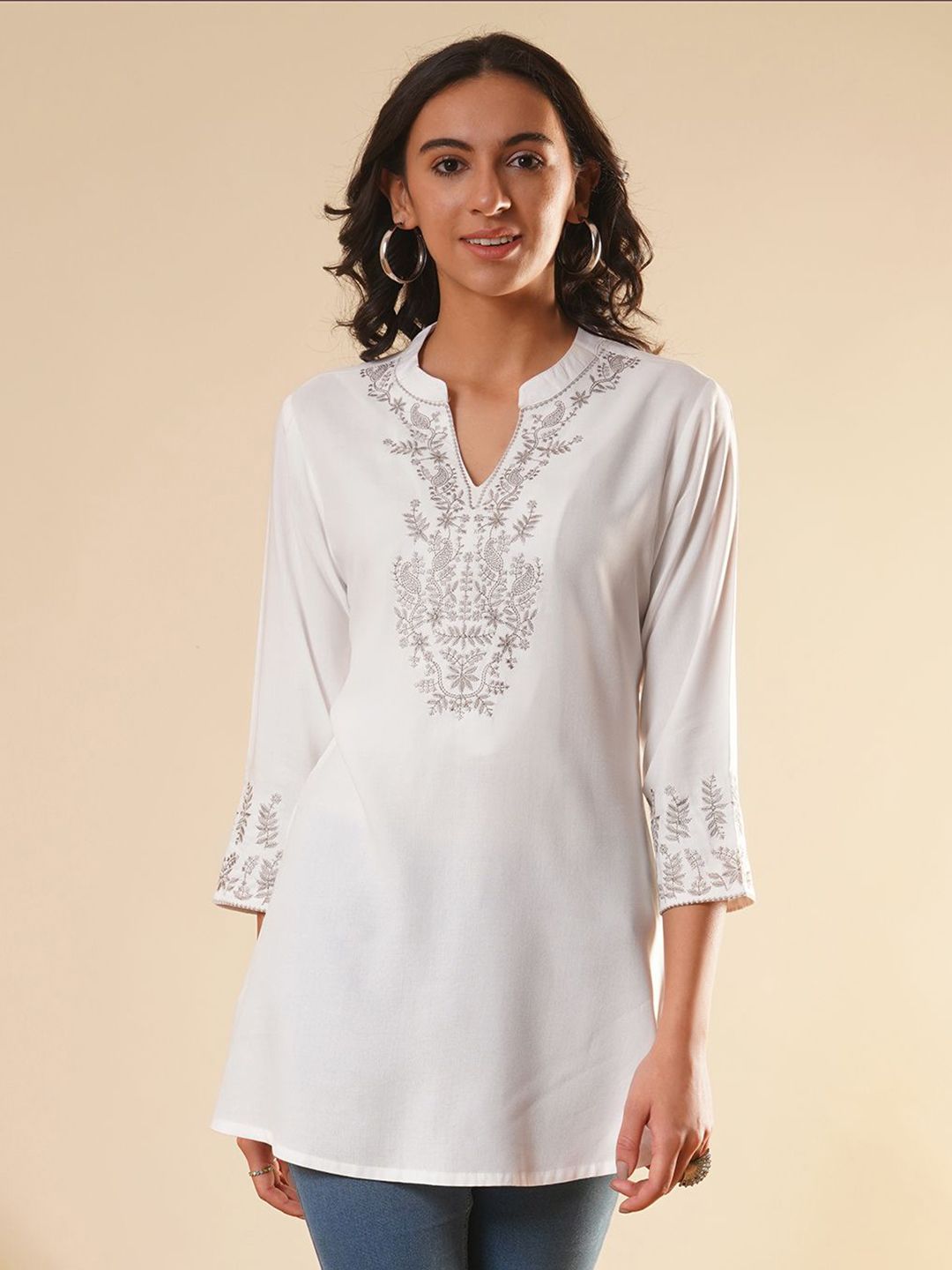 ZOLA Floral Embroidered Kurti-picture-45